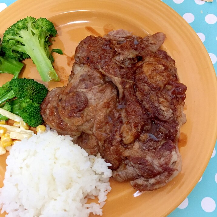 牛こま肉でステーキ☆